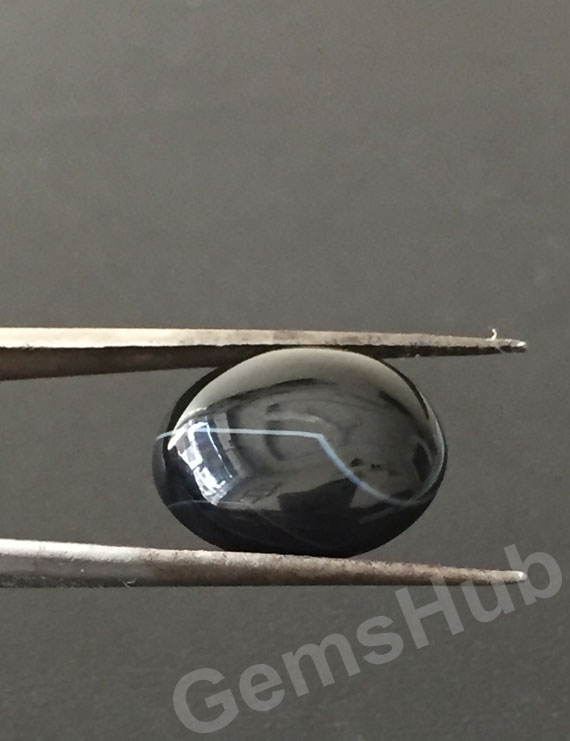 Natural Certified Sulemani Black Hakik Stone, weight - 7.70 ct